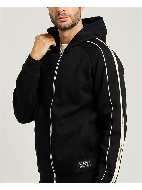 Felpa uomo EA7 fullzip con logo tape sulle spalle EMPORIO ARMANI EA7 | 7M000973-AF10377UC001